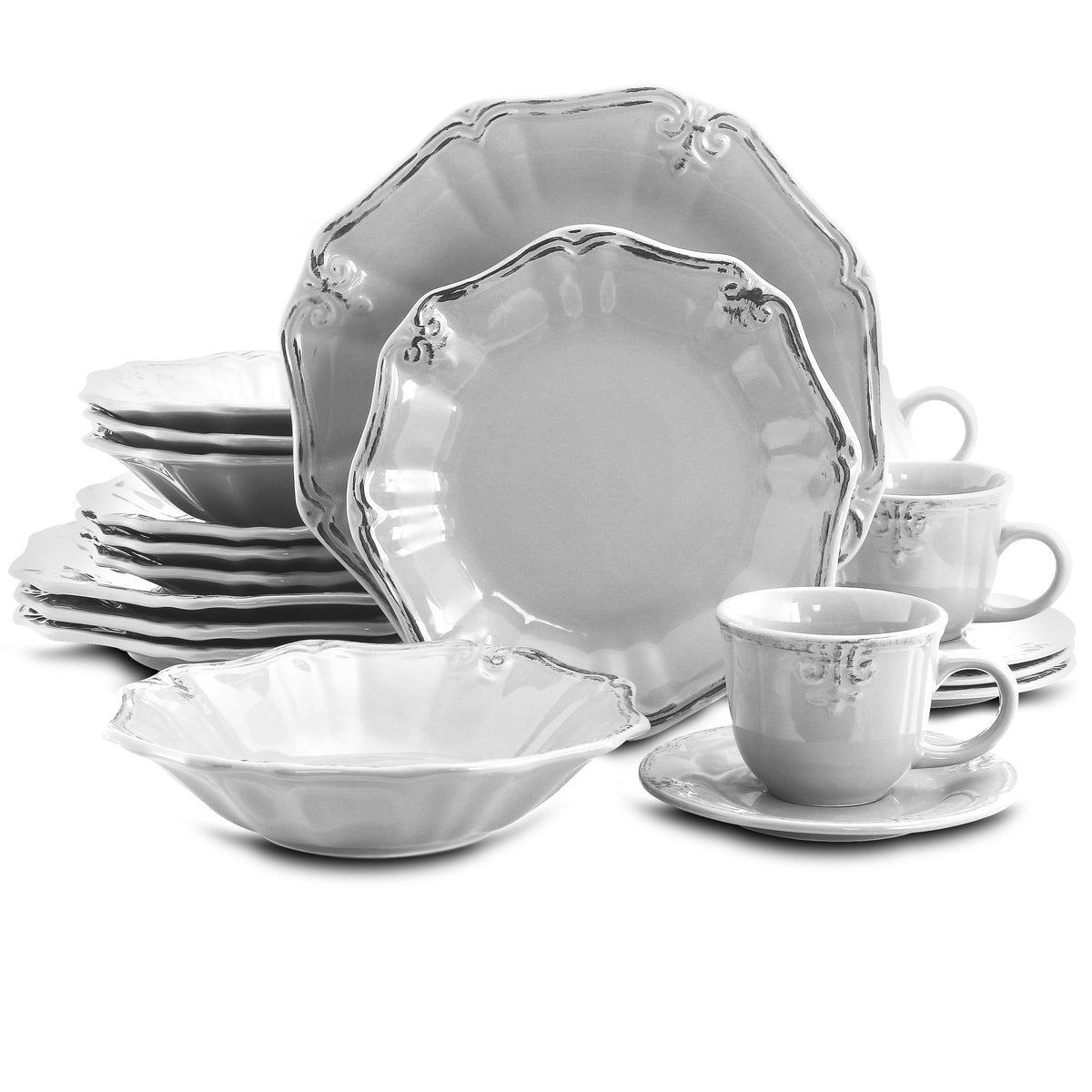 White 20-Piece Dinnerware Set Z218148