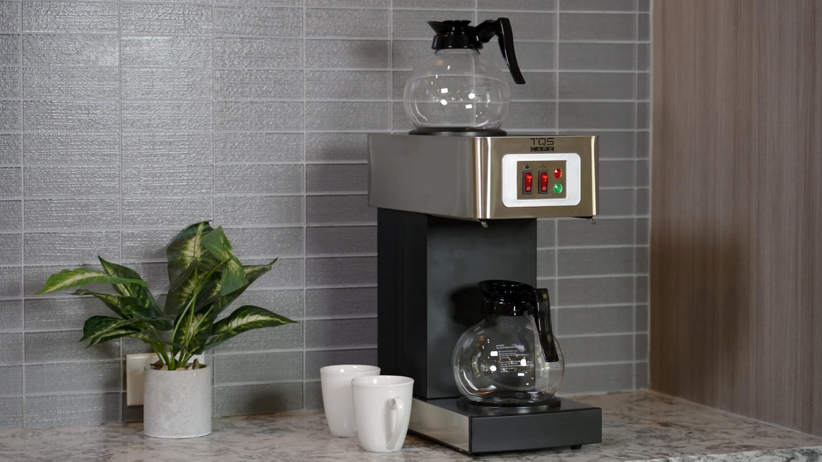 Commercial Coffee Maker, Double 12-Cup Stainless Steel A9767
