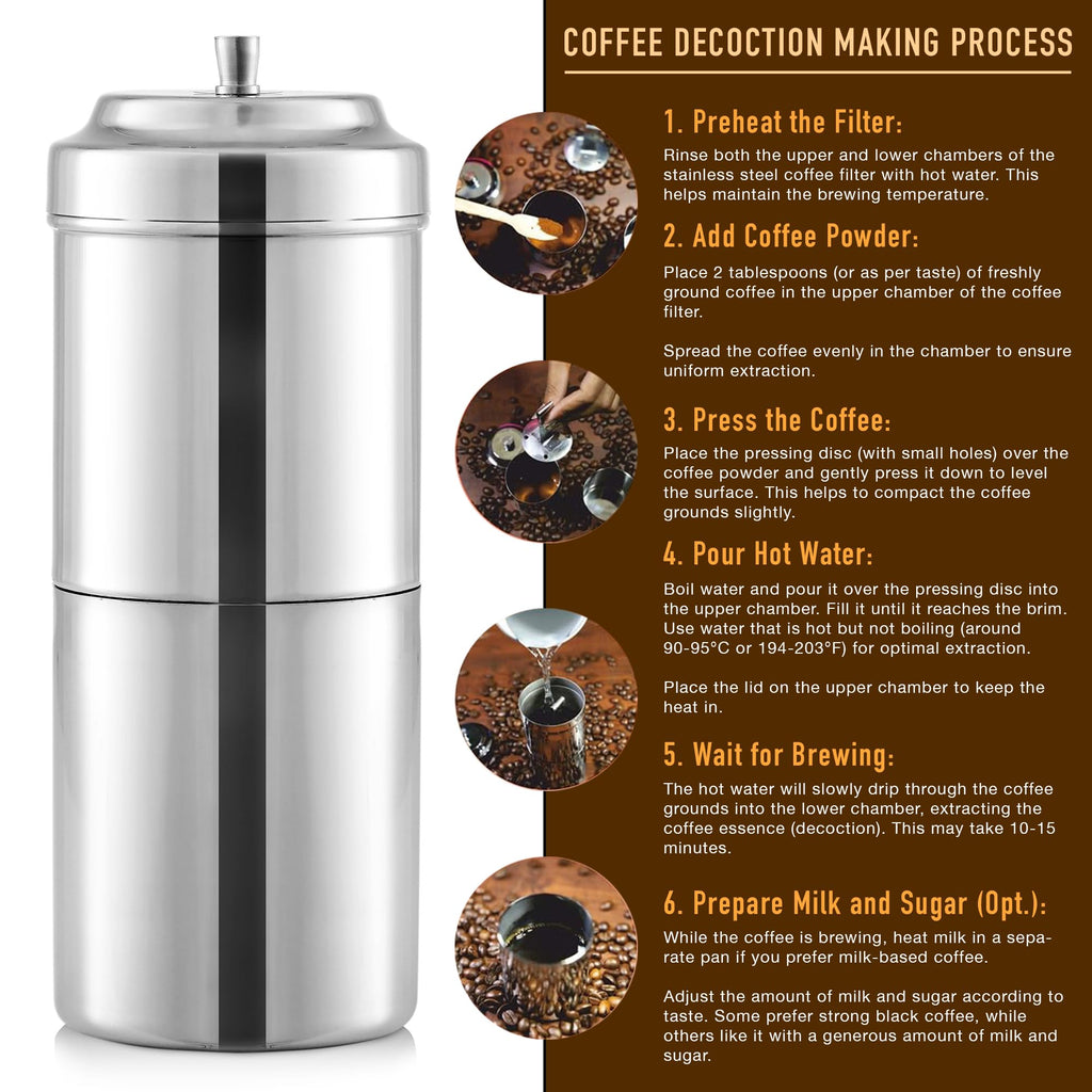 10 oz Stainless Steel Drip Coffee Maker I6136