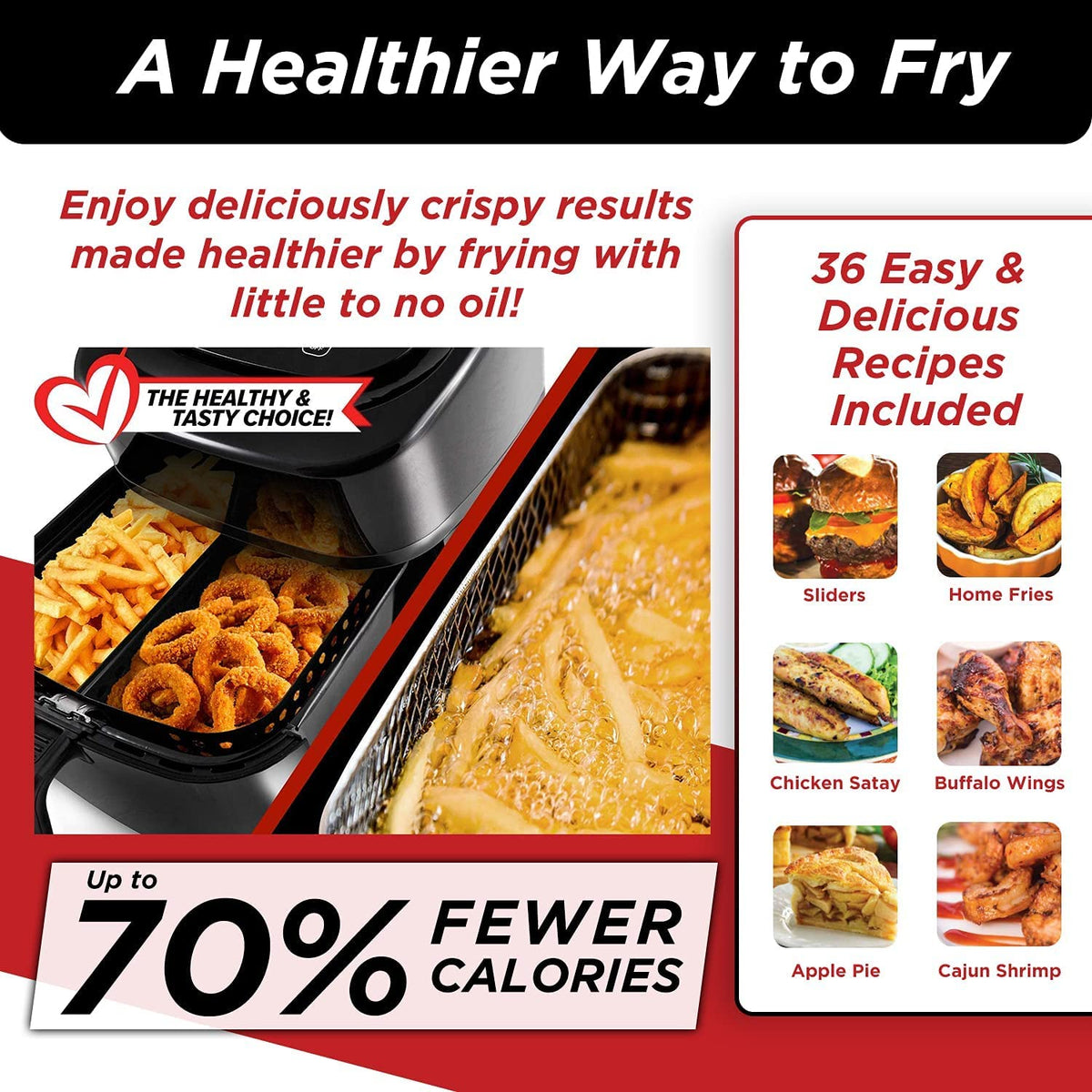 6-Quart Digital Air Fryer with Probe L79503