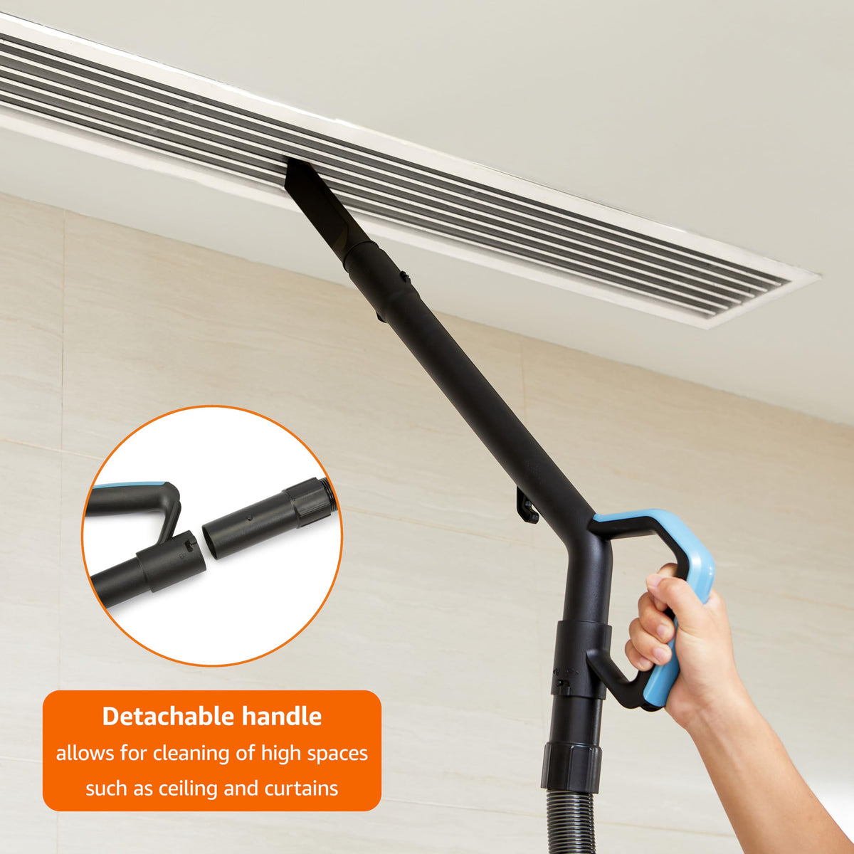 Upright Bagless Vacuum Cleaner, Washable Filter, 1.7L Dust Cup, Black/White D658