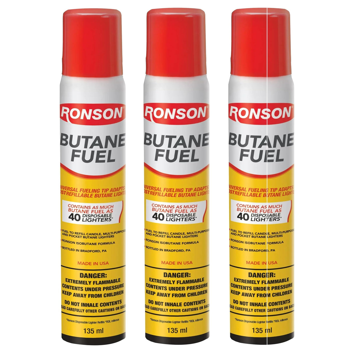 Butane Fuel Lighter Refill 3 Pack L33796