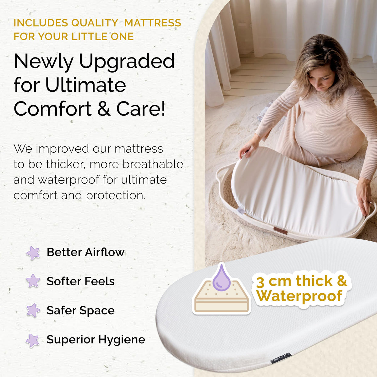 Baby Changing Basket, Portable Diaper Changing Pad J9130