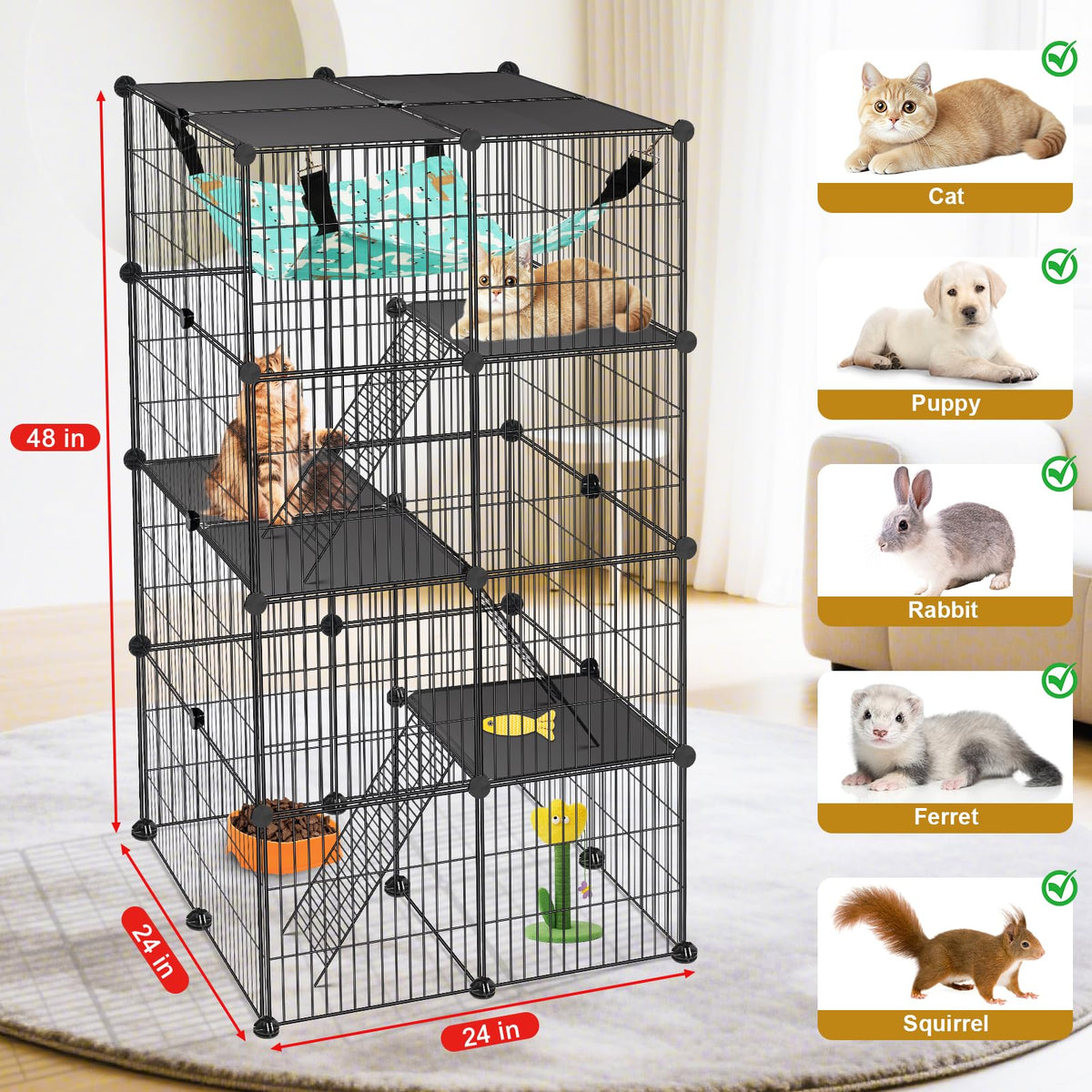 4-Tier Cat Cage D821