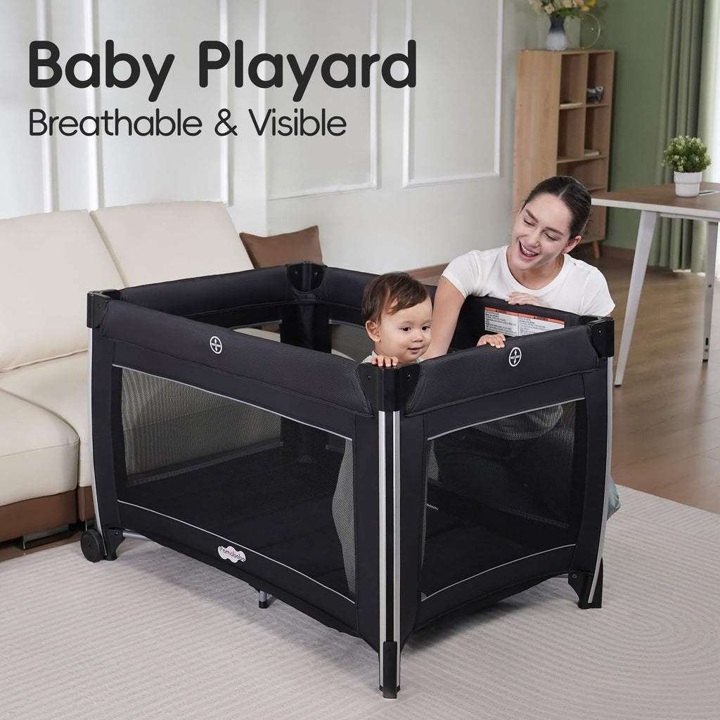 4 in 1 Baby Playards with Bassinet V585