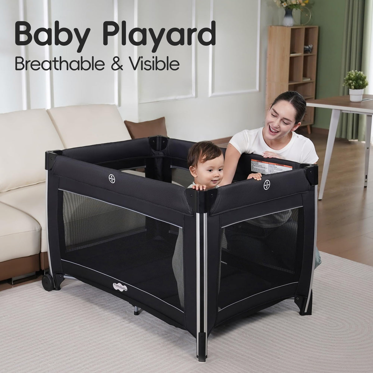 4 in 1 Baby Playards with Bassinet V585