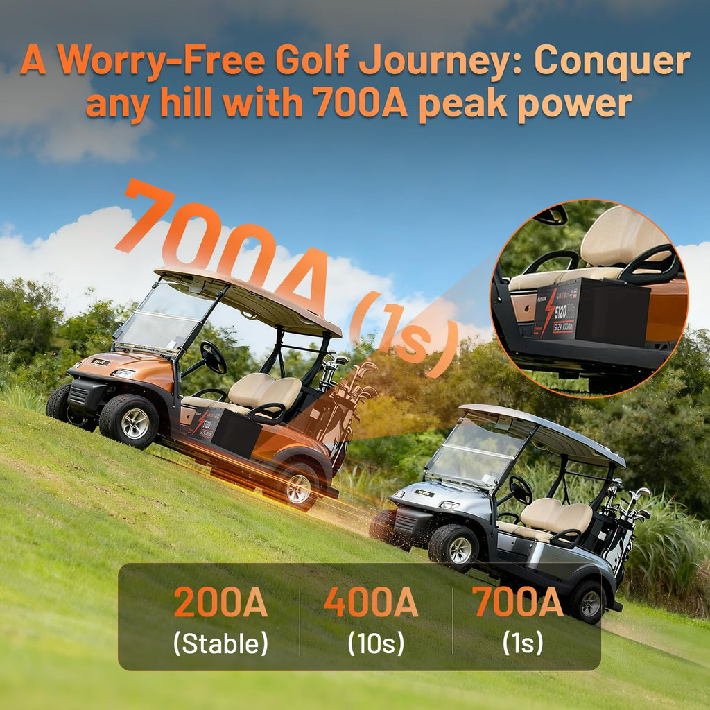 48V 100Ah LiFePO4 Golf Cart Battery F517