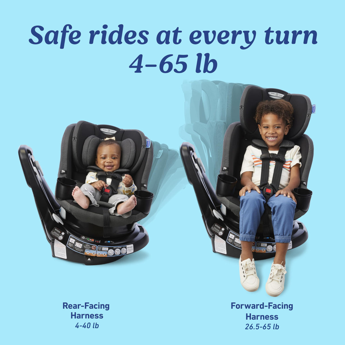 2-in-1 Rotating Convertible Car Seat E25817