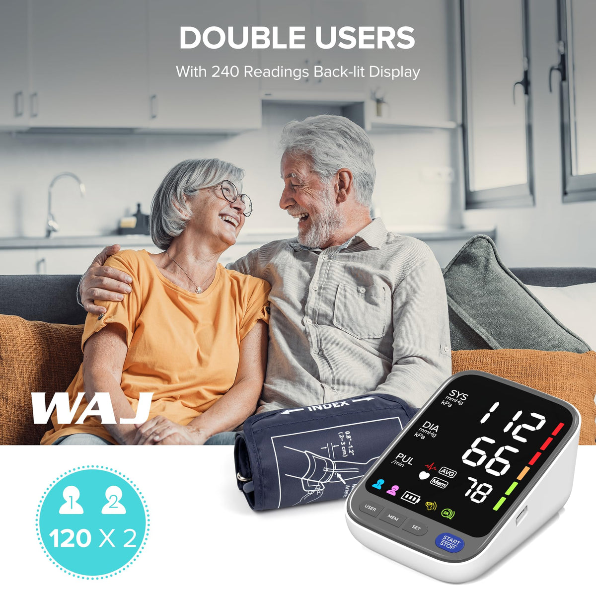 Blood Pressure Monitor Large Cuff White F6390