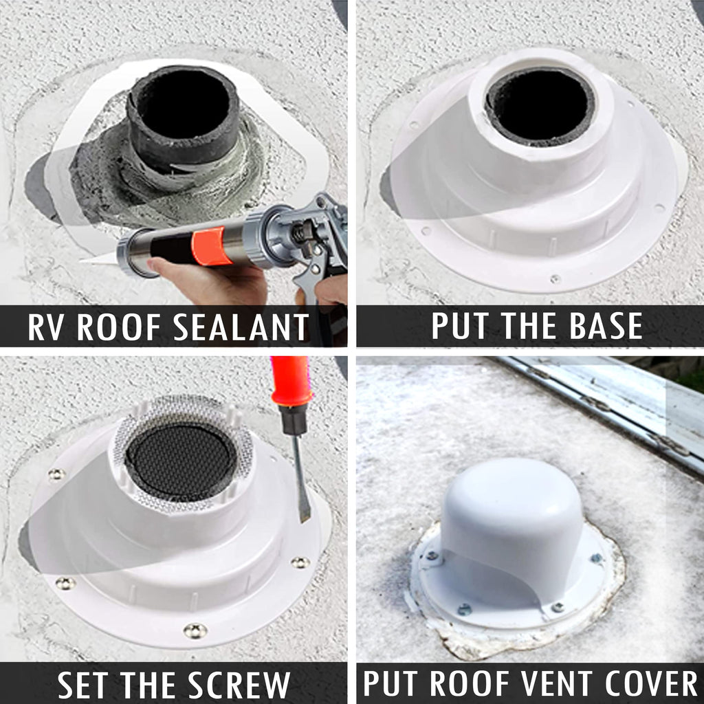 White RV Roof Vent Cover J234964