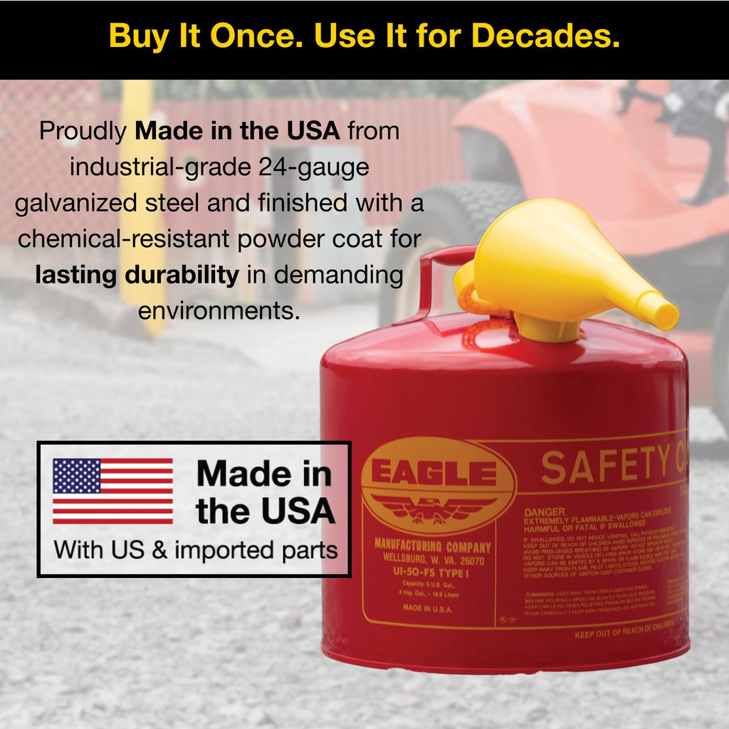 5 Gallon Type I Red Gas Can X329141