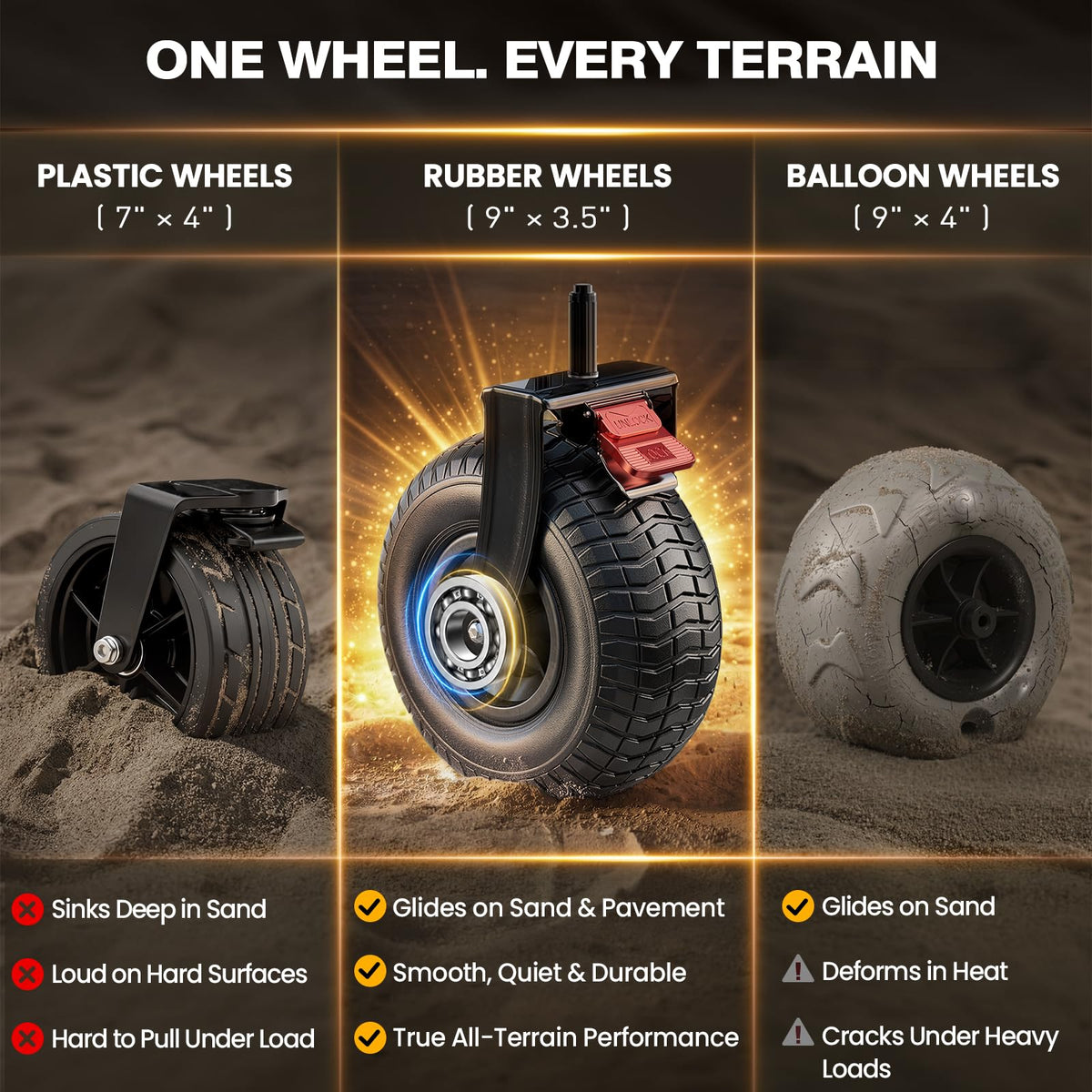 All-Terrain Wagon with Pneumatic Rubber Wheels L465159