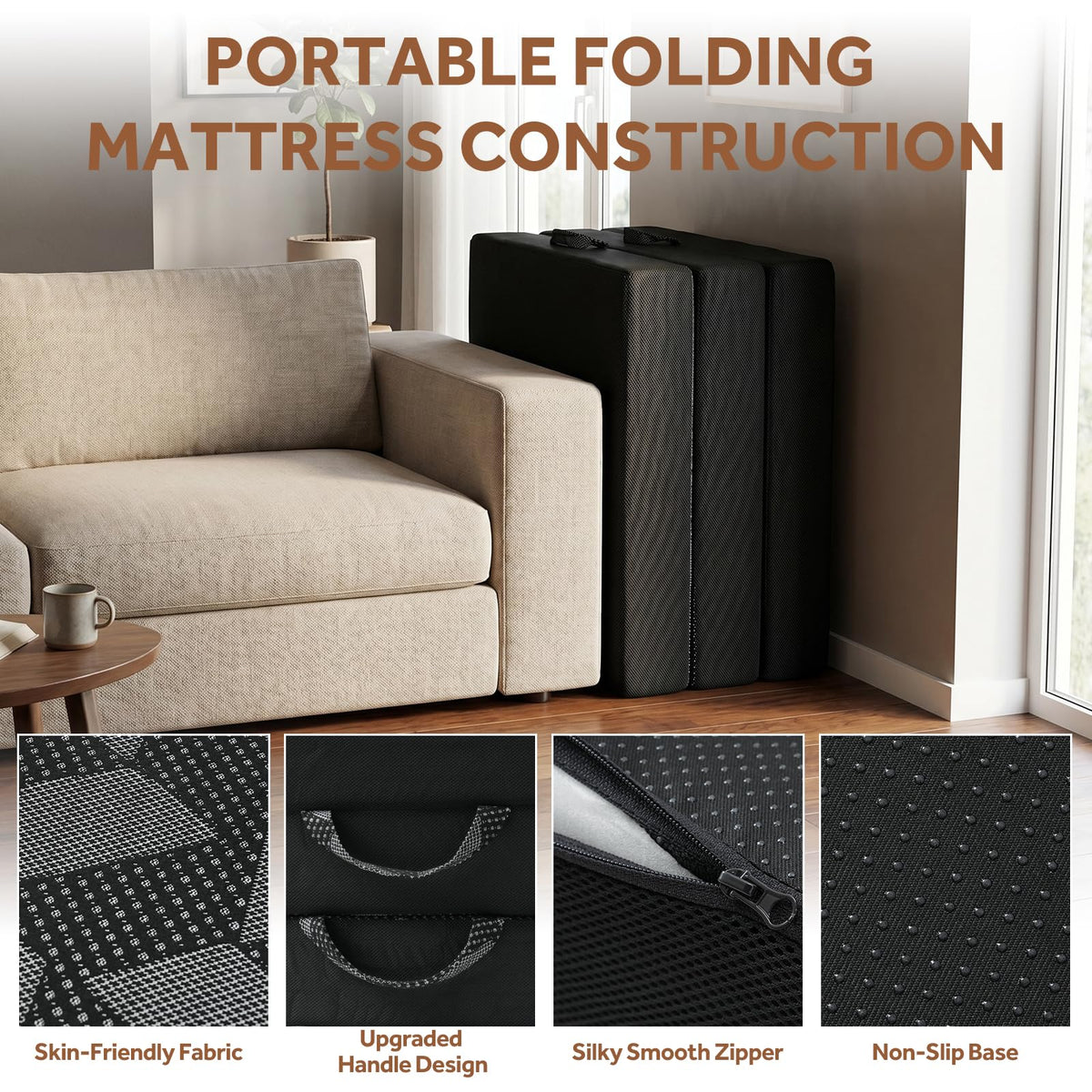 Memory Foam Tri Folding Mattress B856