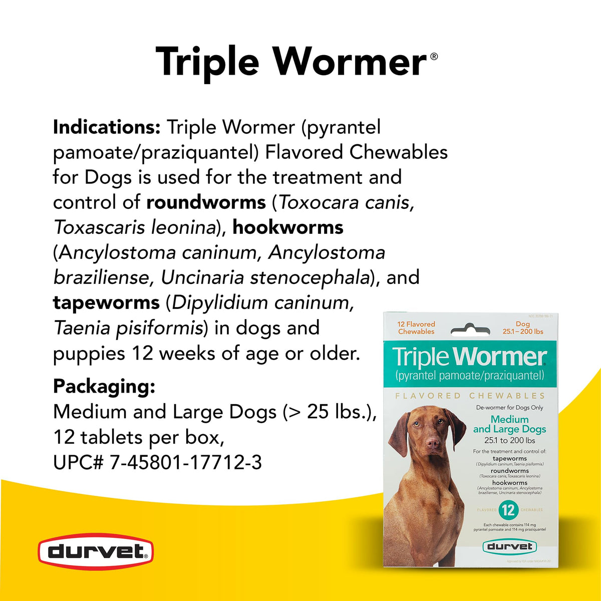 Triple Wormer for Medium and Large Dogs T1331