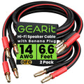 14 Gauge OFC Speaker Wire with Banana Plugs, 2 Pack 6.6 ft Each V844075