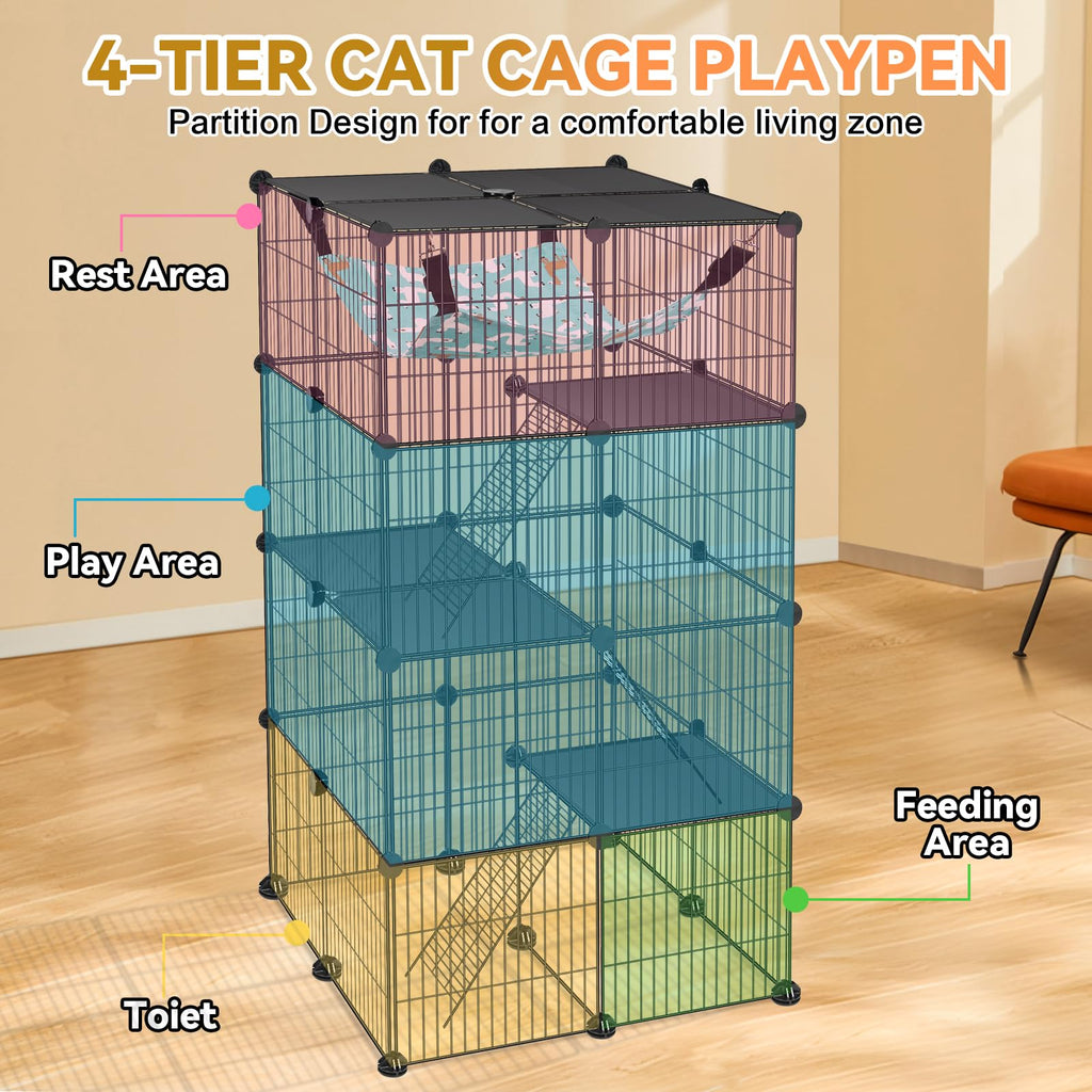 4-Tier Cat Cage D821