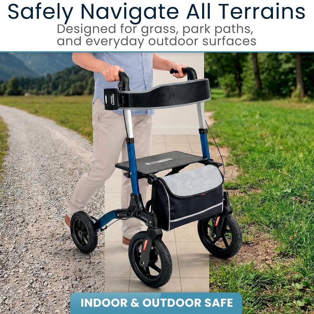 All-Terrain Rollator Walker with 12” Pneumatic Wheels Z1162