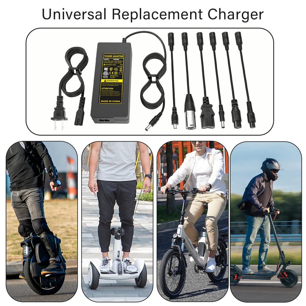 42V 2A Electric Scooter Charger with 7 Plugs D22277