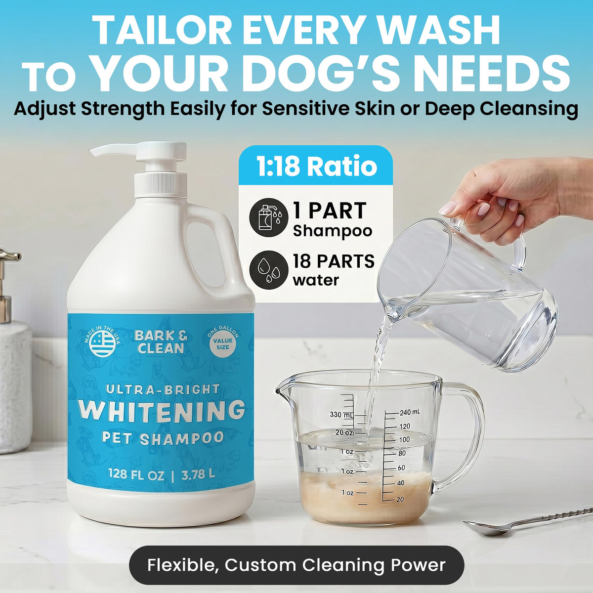 Whitening Dog Shampoo with Pump, 1 Gallon Aloe Coconut A4317