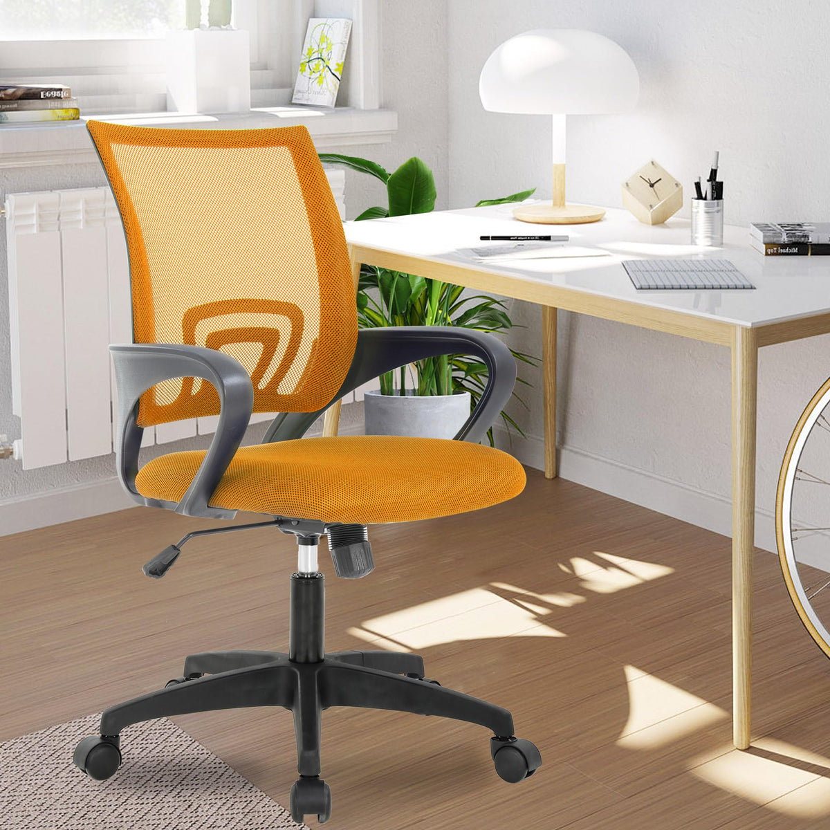 Orange Office Chair with Lumbar Support V70294