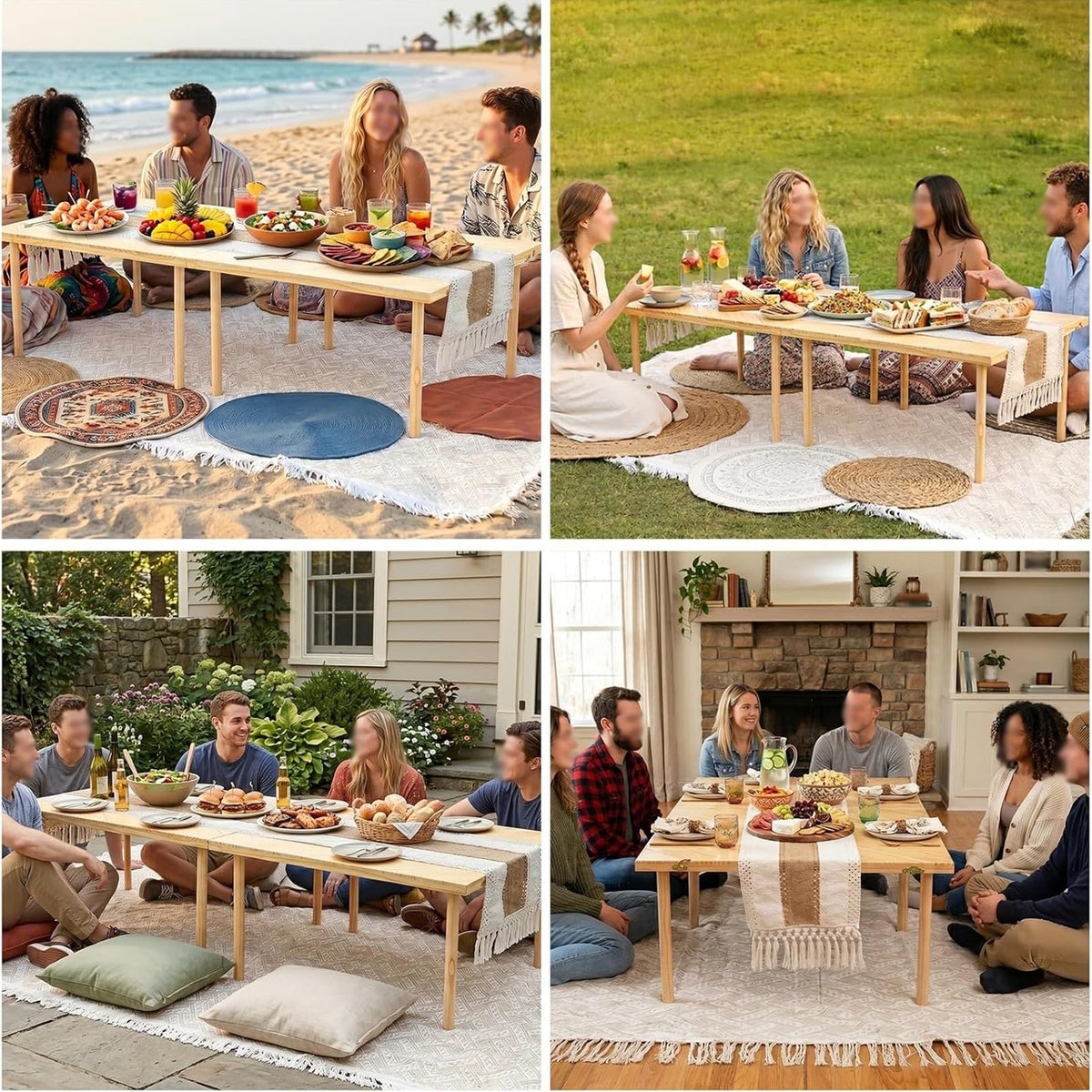 Wood Folding Picnic Table V1943