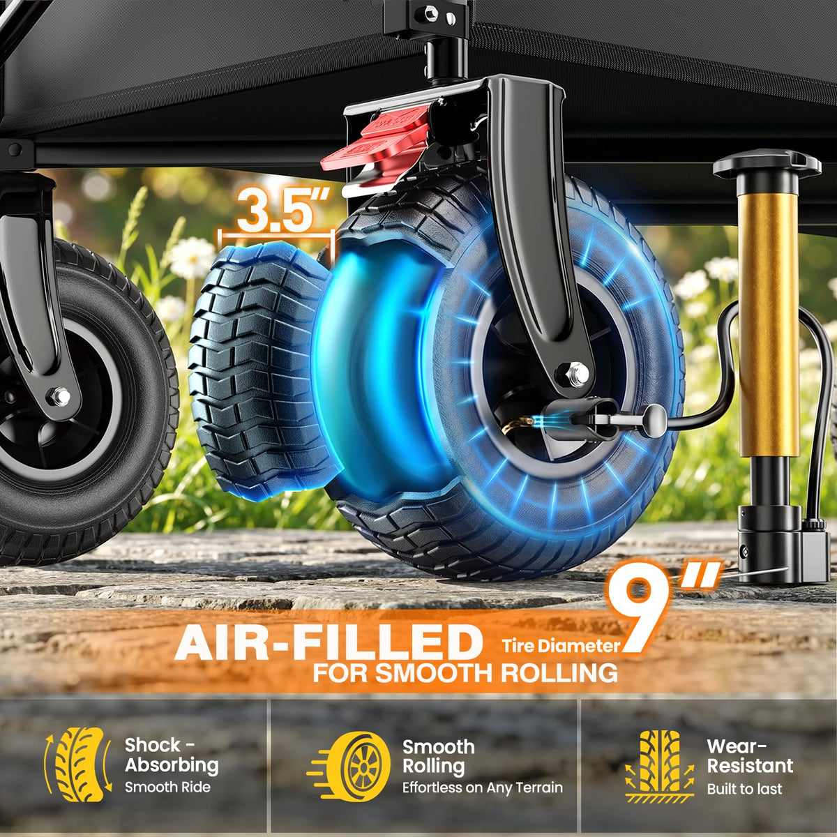 All-Terrain Wagon with Pneumatic Rubber Wheels L465159
