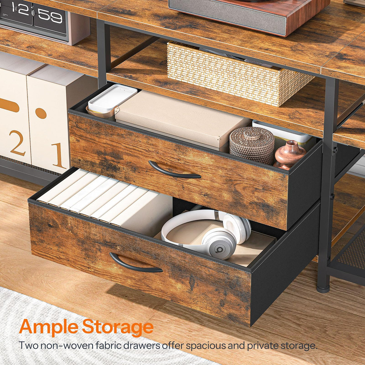 TV Stand with Power Outlet and LED Light A825060