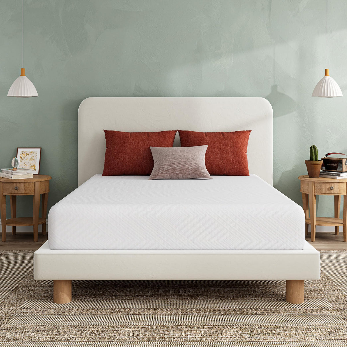 White 5 Inch Twin Memory Foam Mattress K7744