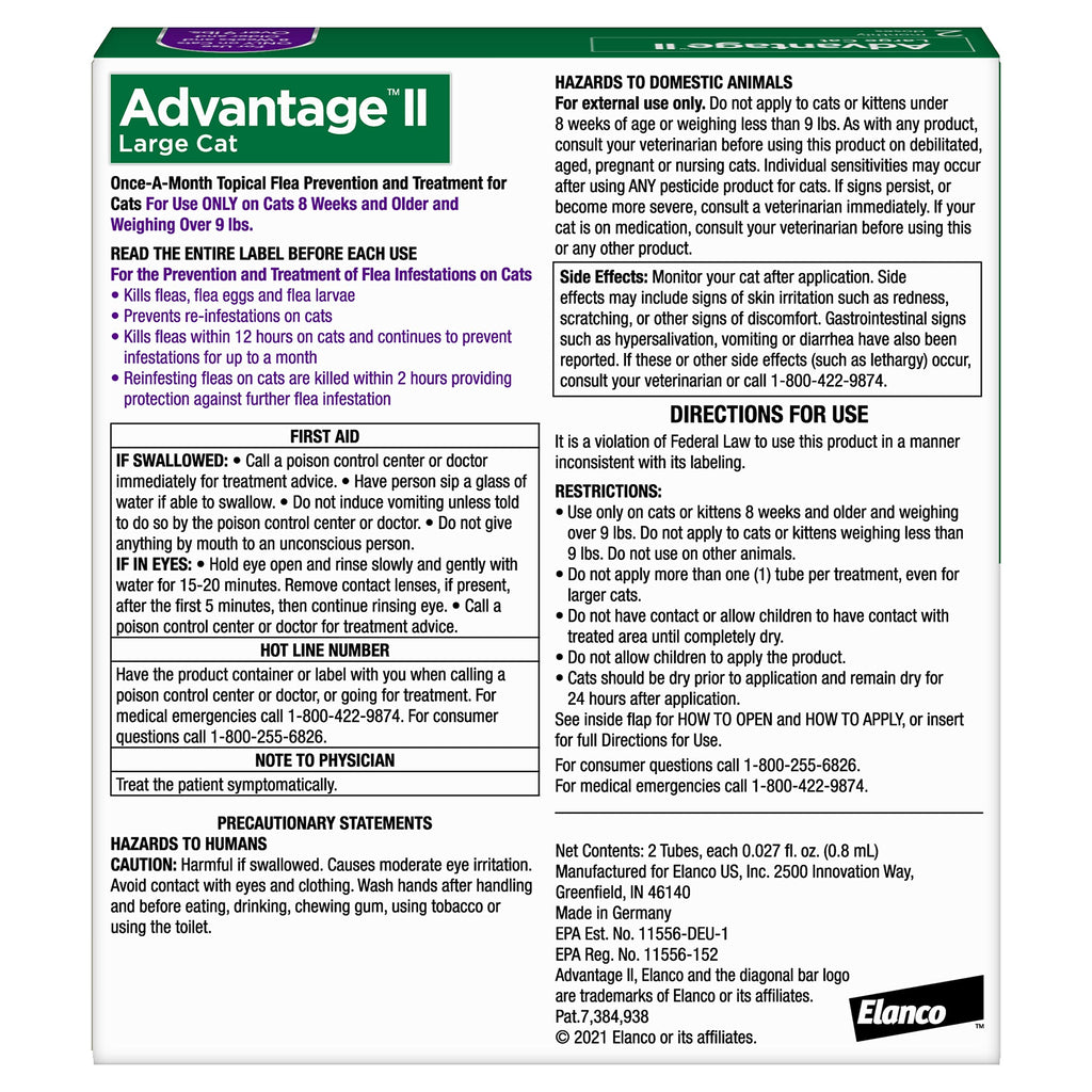 Large Cat Topical Flea Treatment & Prevention 2ct D262