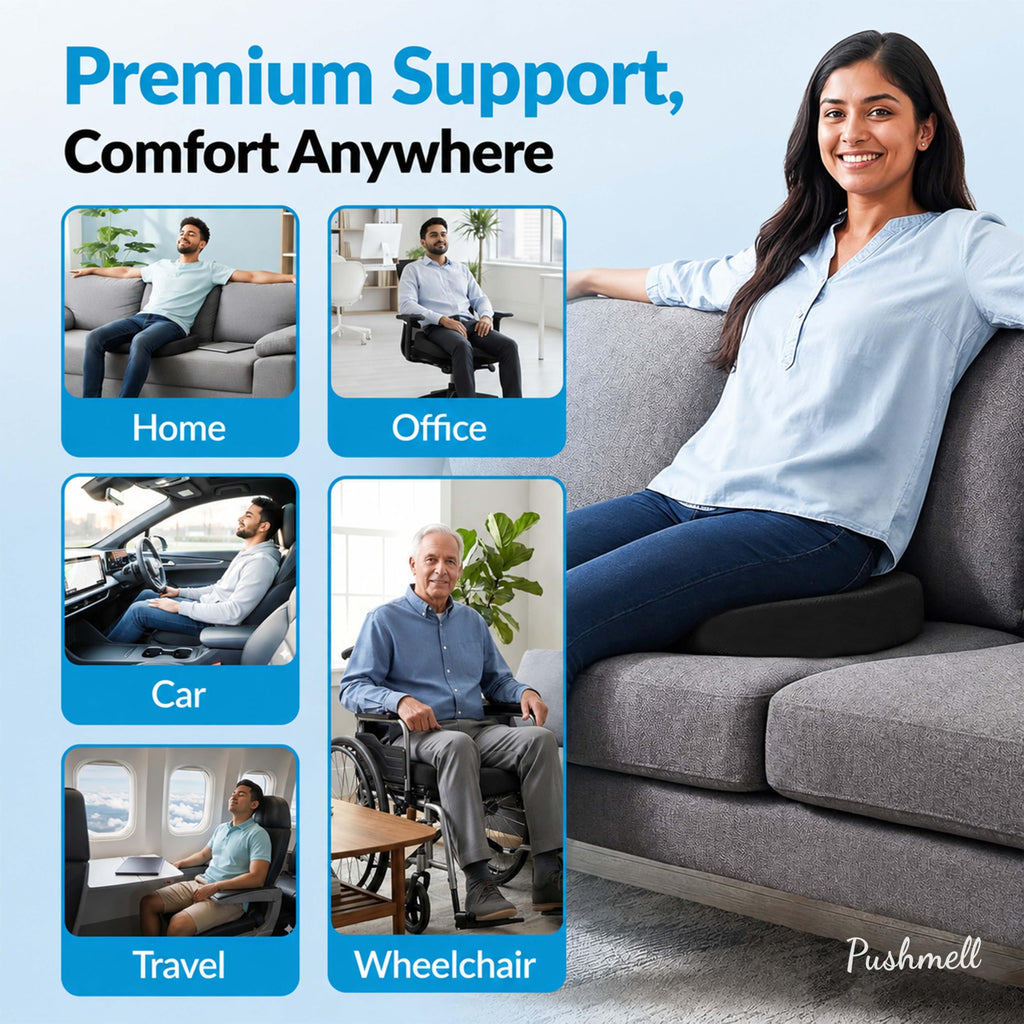 Memory Foam Gel Seat Cushion with Extra Cover B533711